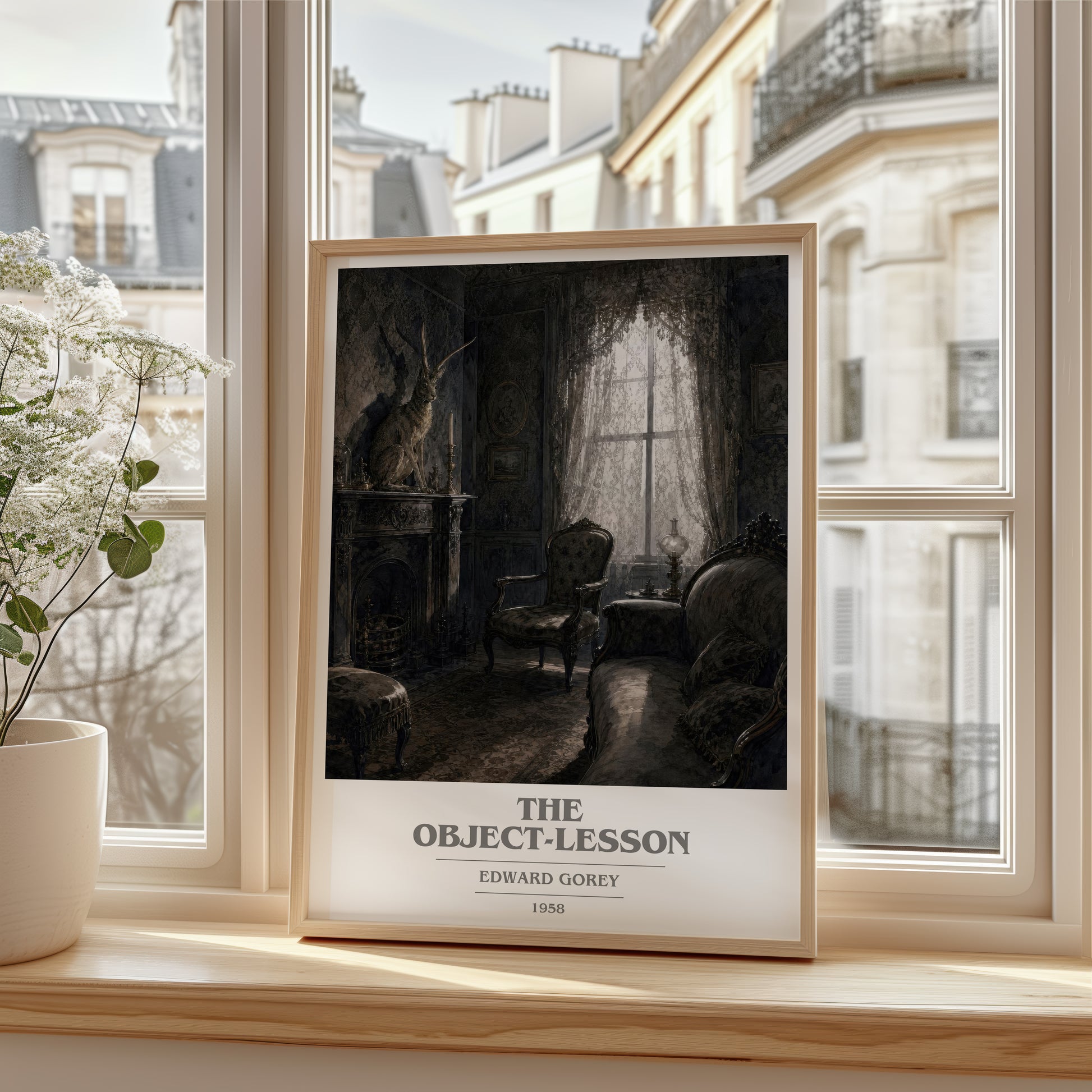 The Object-Lesson book cover poster colour and style options – Edward Gorey book art