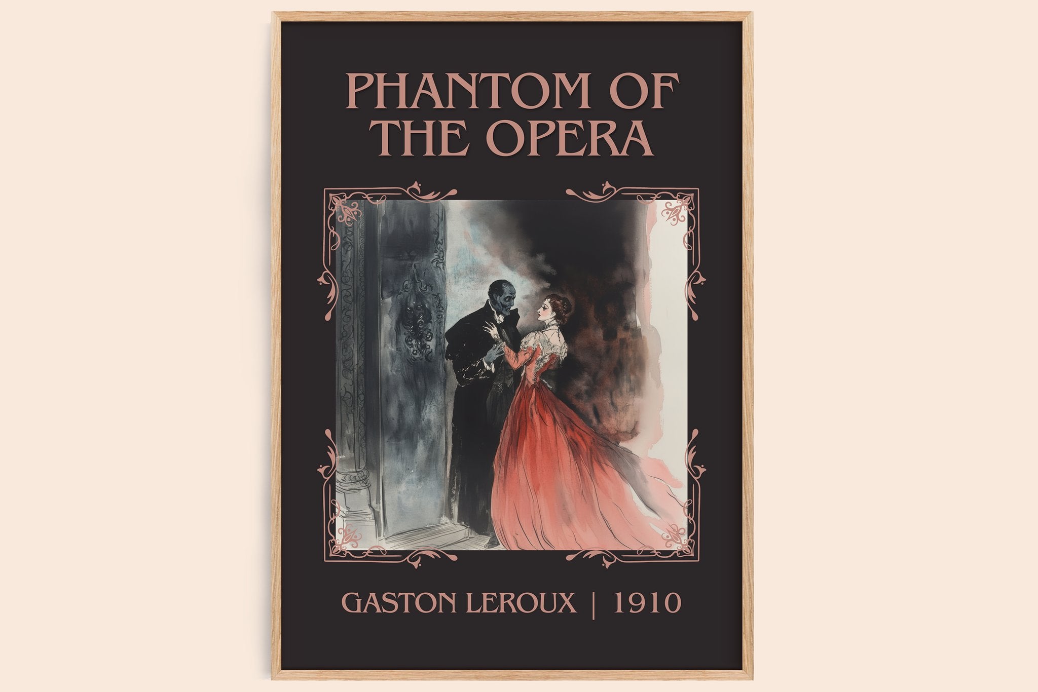 The Phantom of the Opera Classic Book Art Print by Gaston Leroux