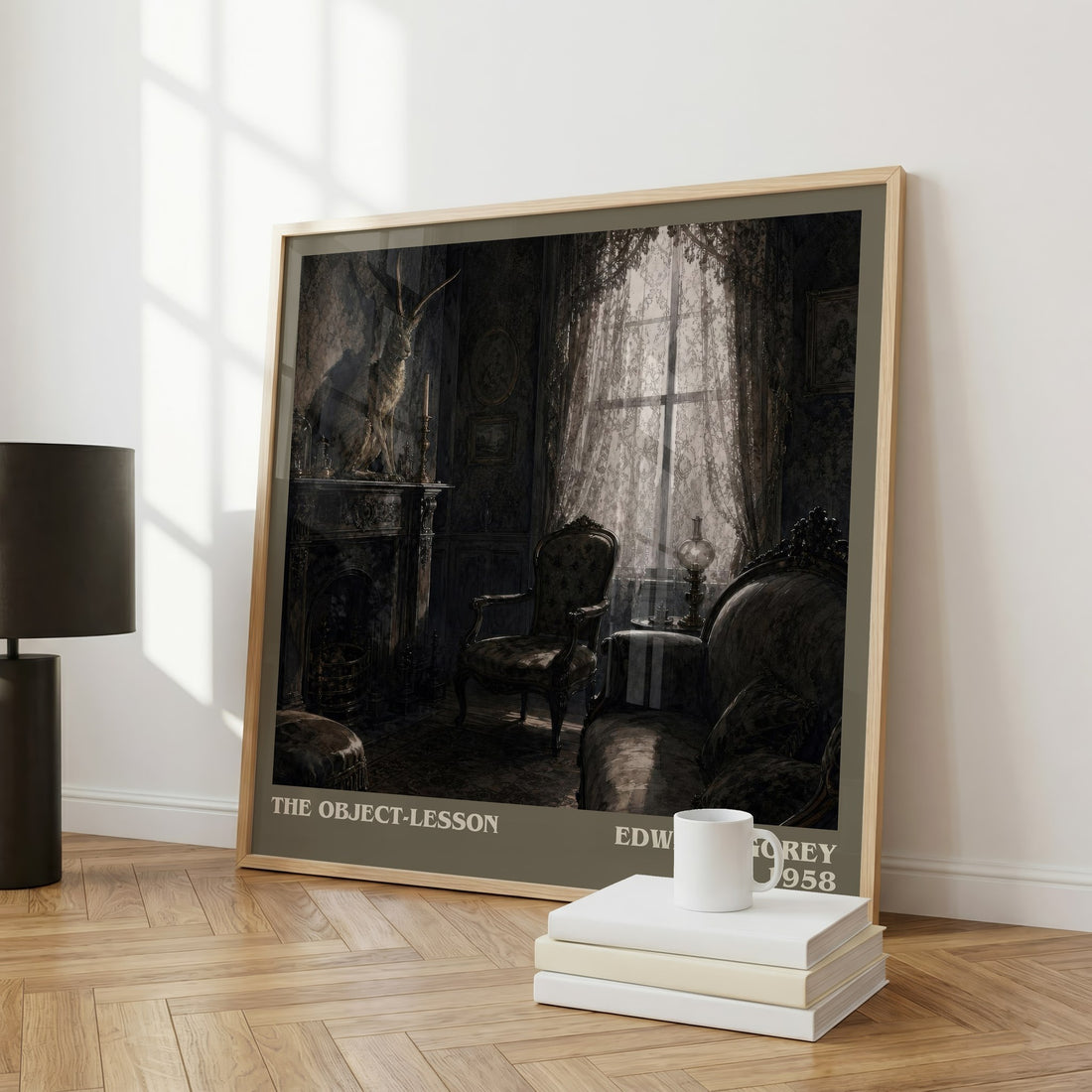 The Object-Lesson literary art print colour and style options – Edward Gorey book art