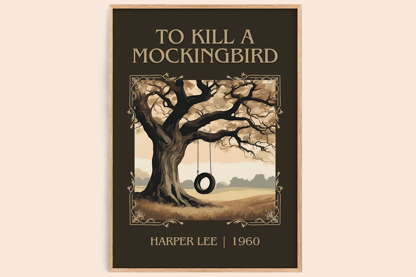 To Kill A Mockingbird classic book art book poster by Harper Lee – framed literary art print