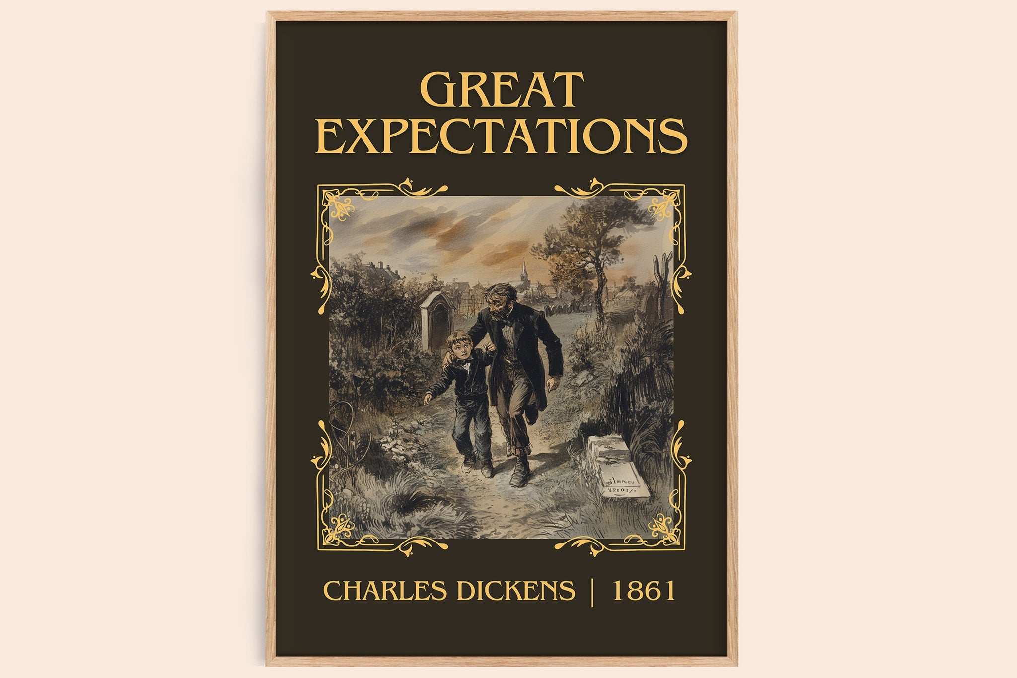 Great Expectations Classic Book Art Print by Charles Dickens