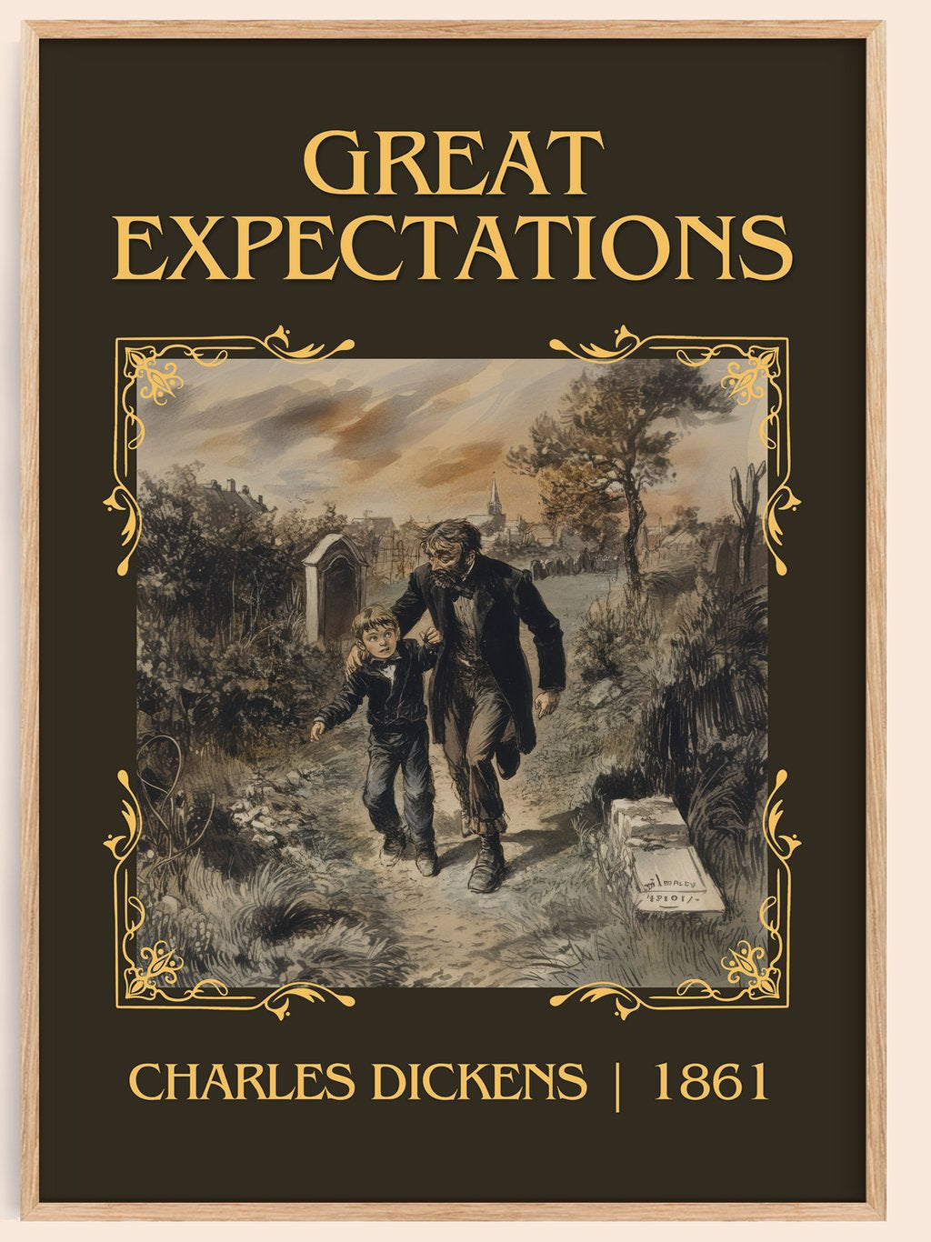Great Expectations Classic Book Art Print by Charles Dickens