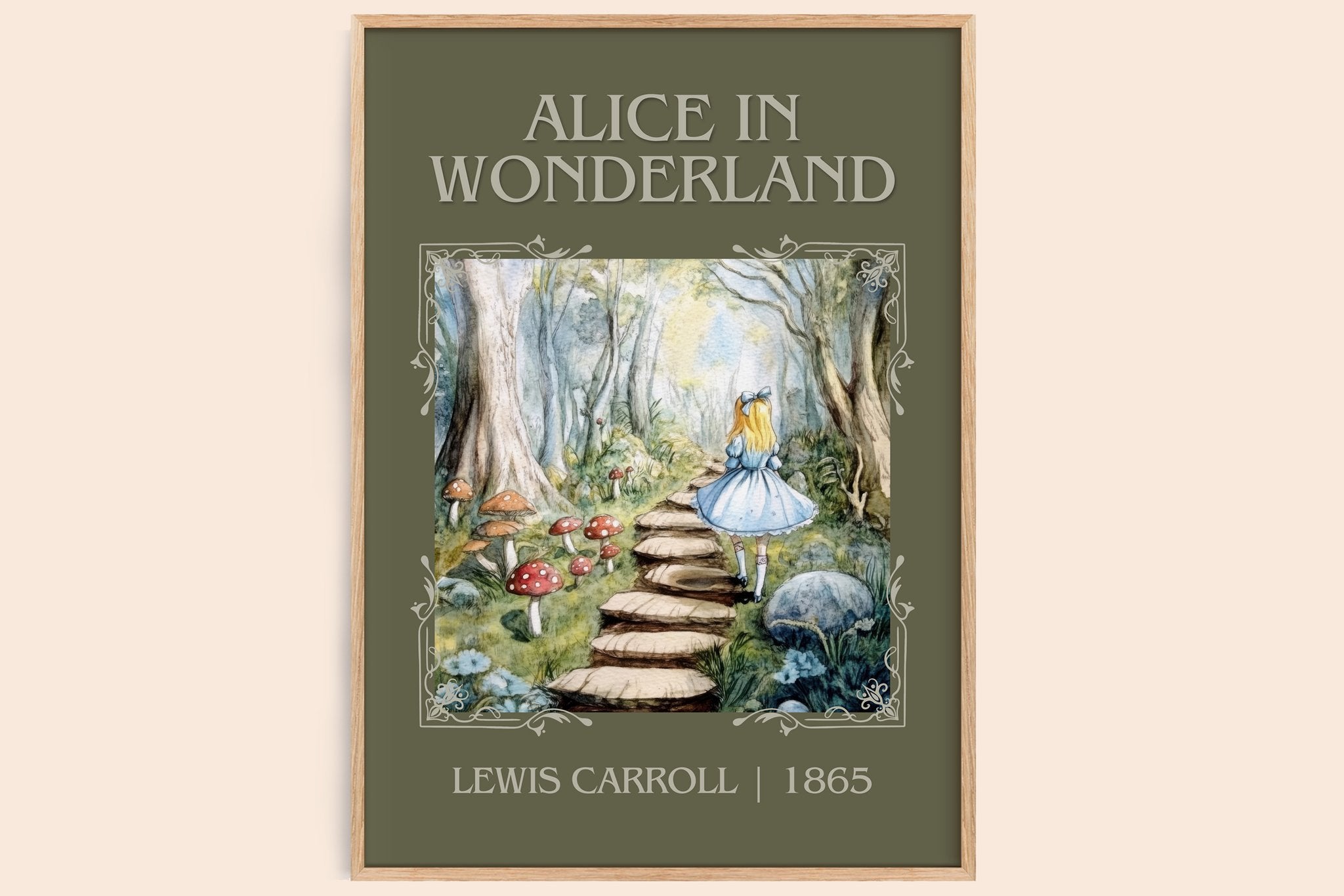 Alice's Adventures in Wonderland Classic Book Art Print by L. Carroll