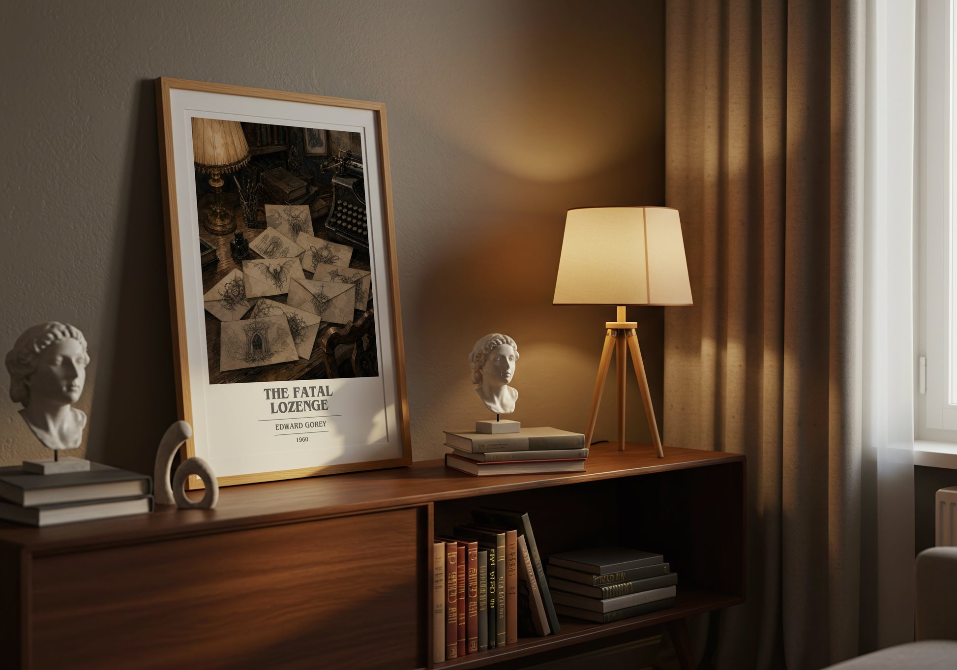 The Fatal Lozenge book cover book poster framed on wall – childrens wall art