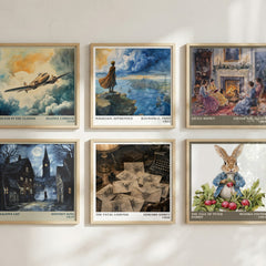 The Fatal Lozenge literary print in frame leaning in hallway – childrens wall art