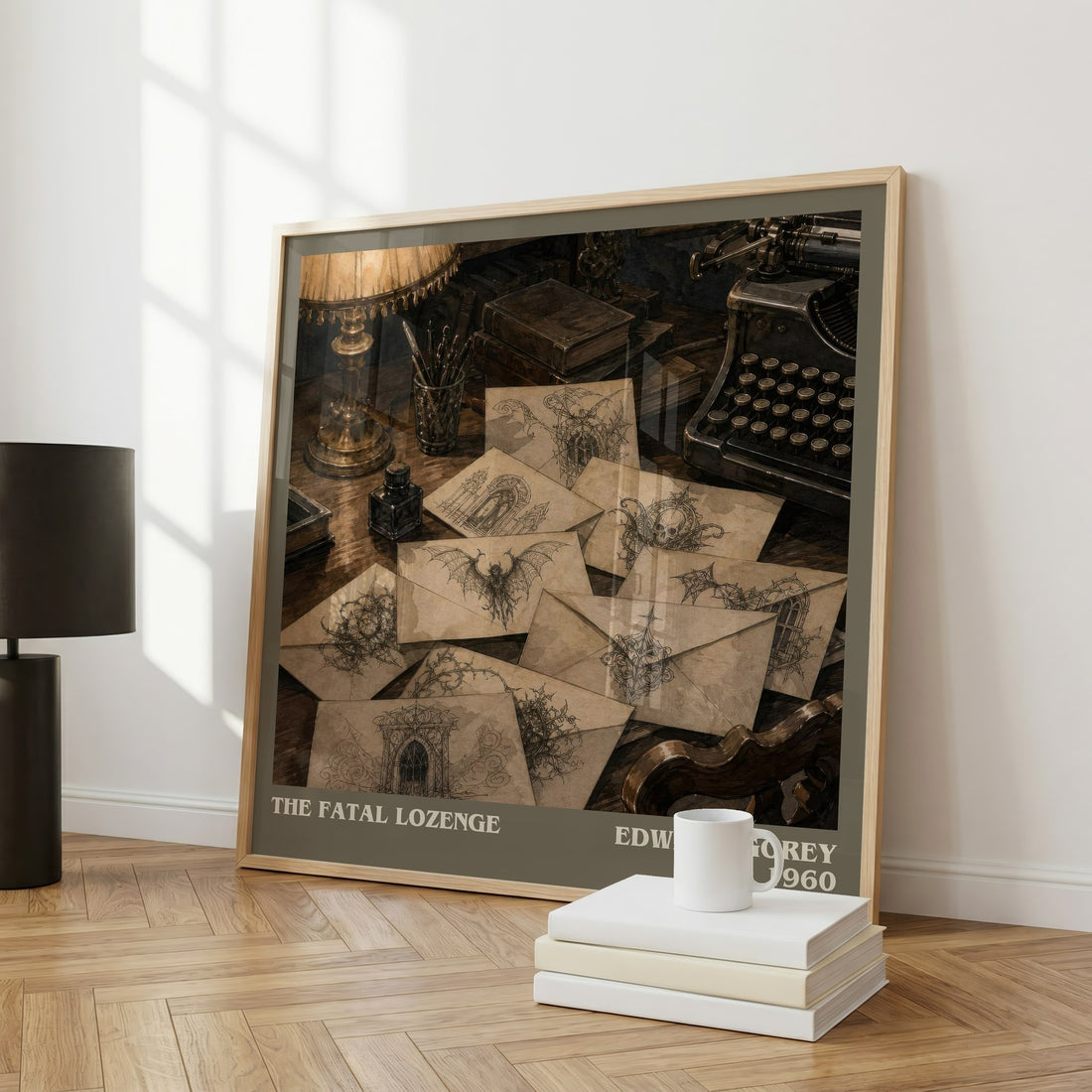 The Fatal Lozenge literary art print colour and style options – Edward Gorey book art