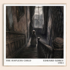 The Hapless Child literary book poster by Edward Gorey – framed literary art print