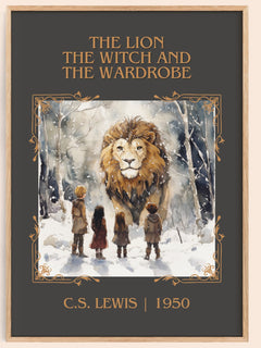 Lion, the Witch and the Wardrobe Classic Book Art Print by C. S. Lewis – book poster