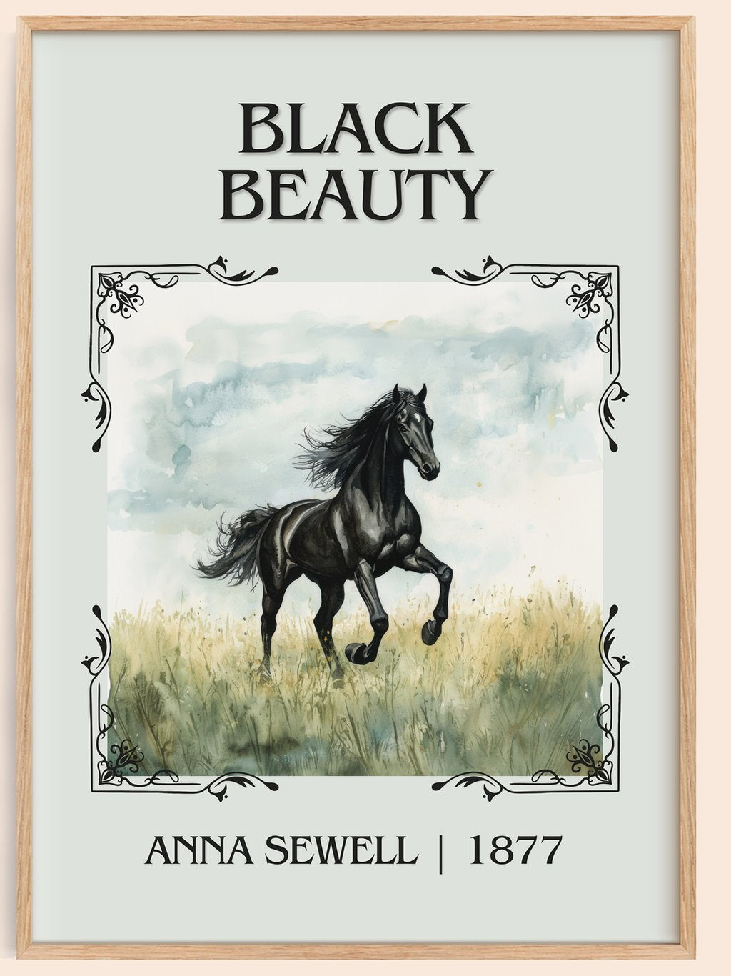 Black Beauty Classic Book Art Print by Anna Sewell – book poster