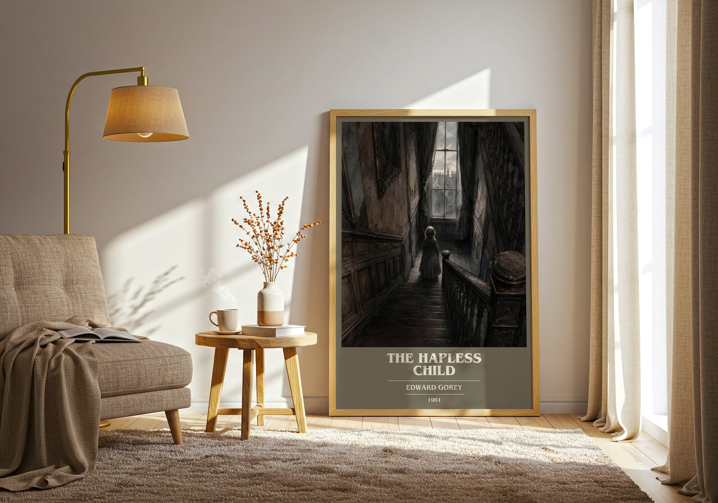 The Hapless Child book cover print on bookshelf – Edward Gorey fan gift