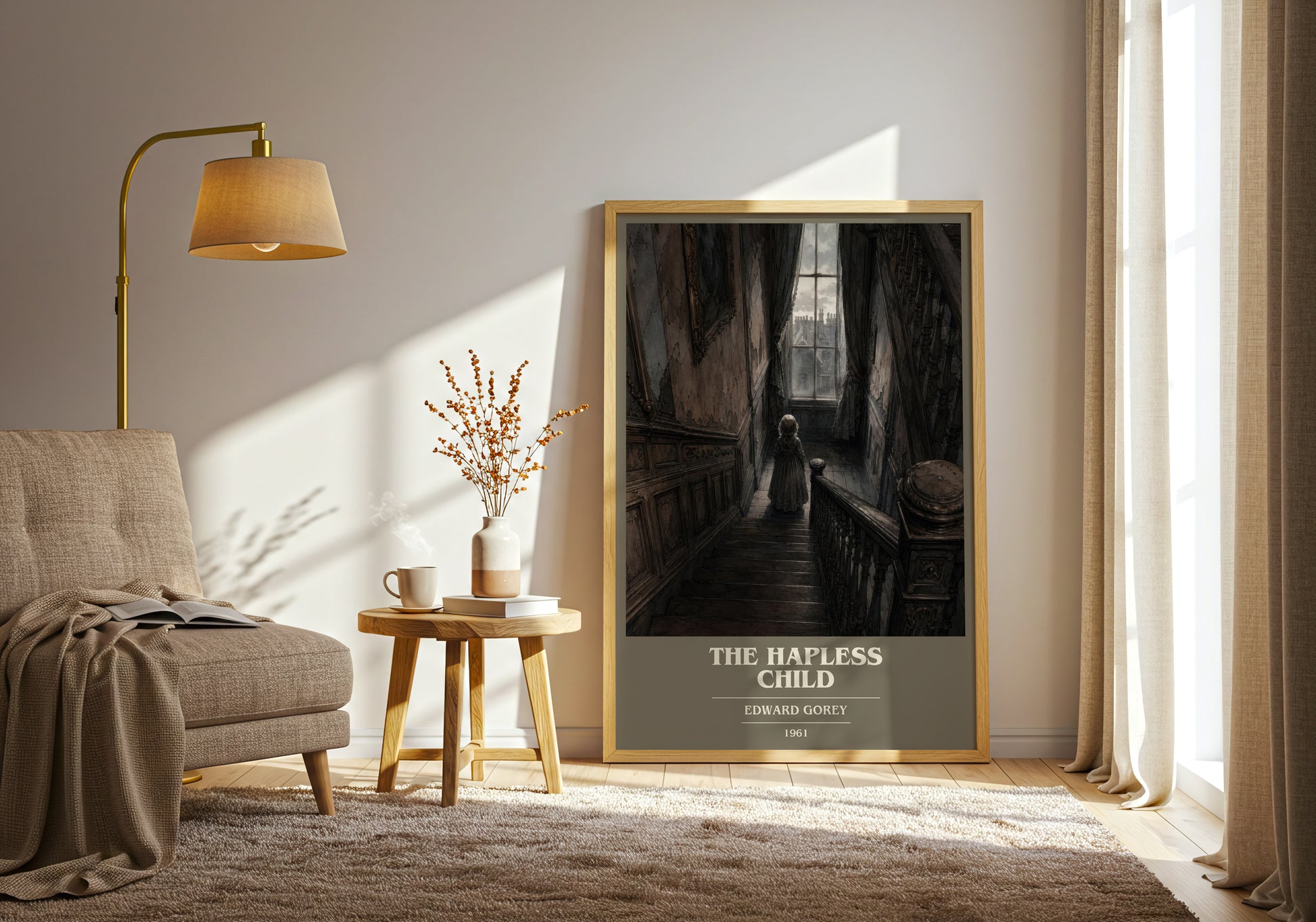 The Hapless Child book cover print on bookshelf – Edward Gorey fan gift