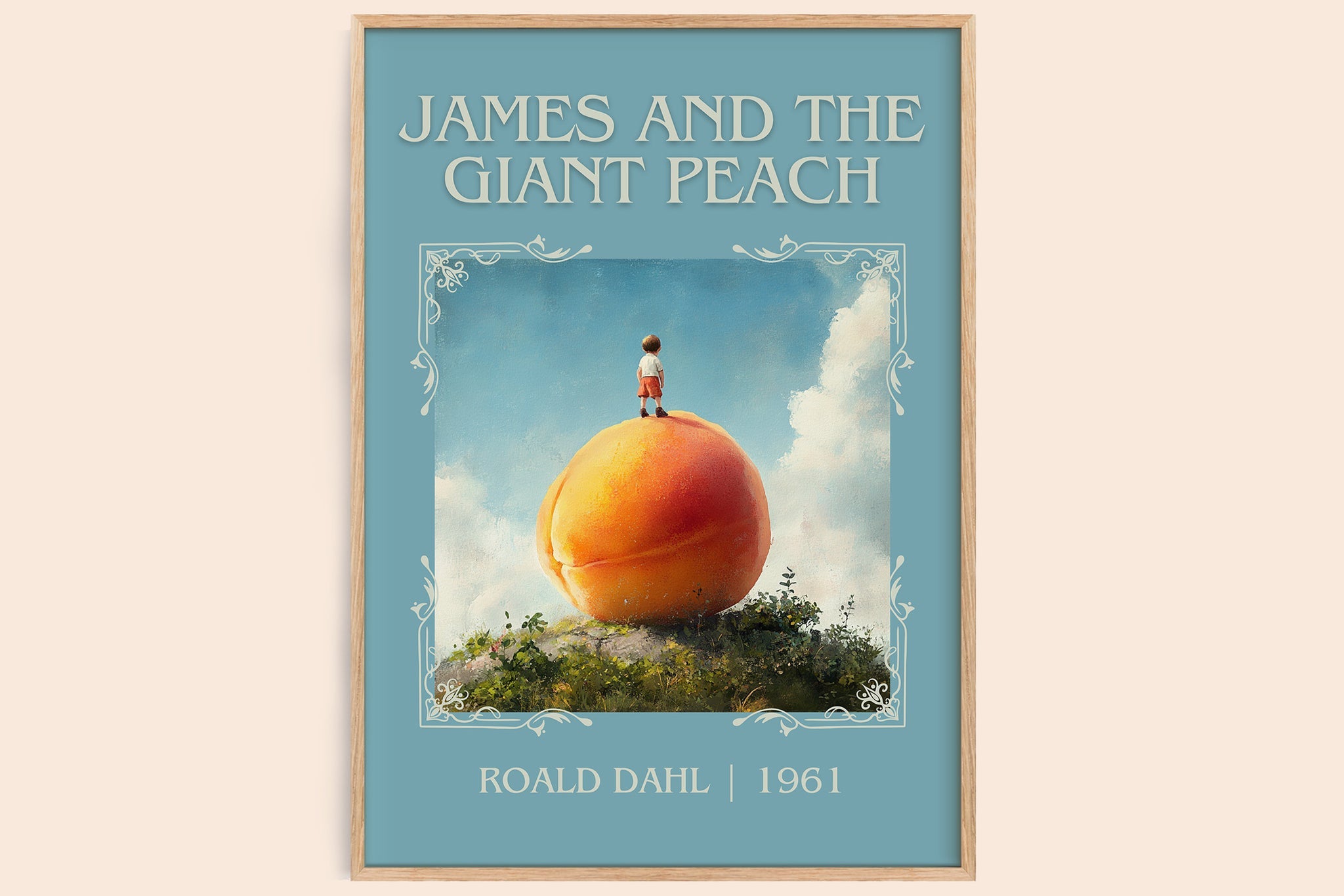James and the Giant Peach Classic Book Art Print by Roald Dahl