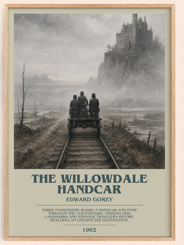 The Willowdale Handcar Bookish Wall Art by Edward Gorey