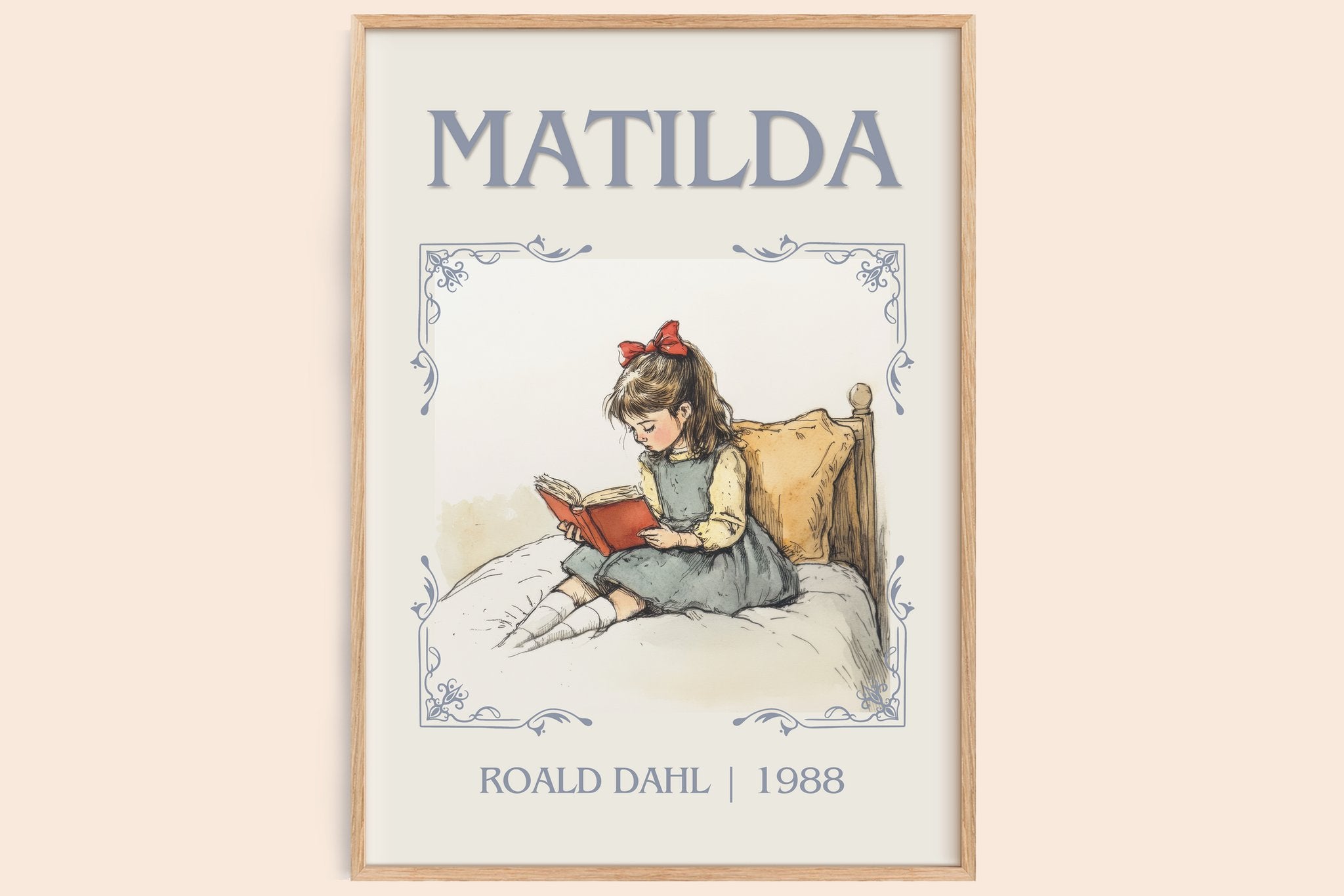 Matilda Classic Book Art Print by Roald Dahl