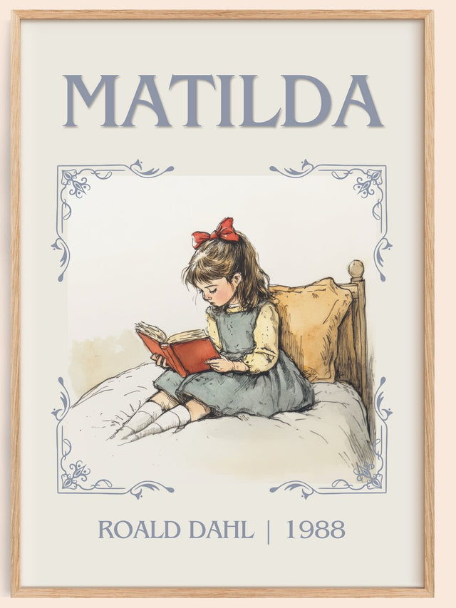 Matilda Classic Book Art Print by Roald Dahl