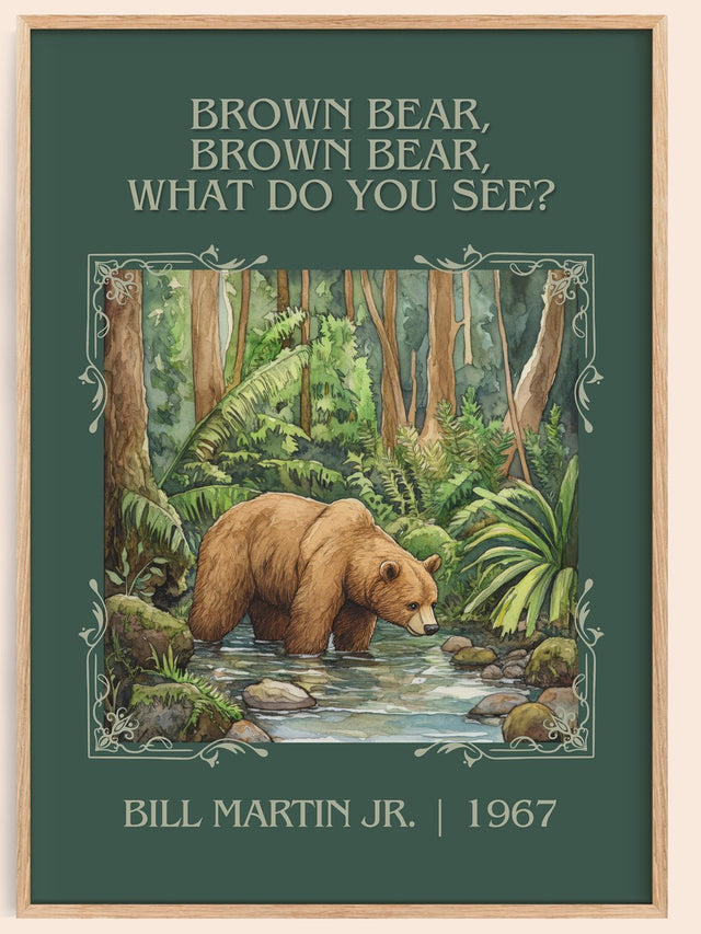 Brown Bear, Brown Bear, What Do You See? Classic Book Art Print by Bill Martin, Jr.