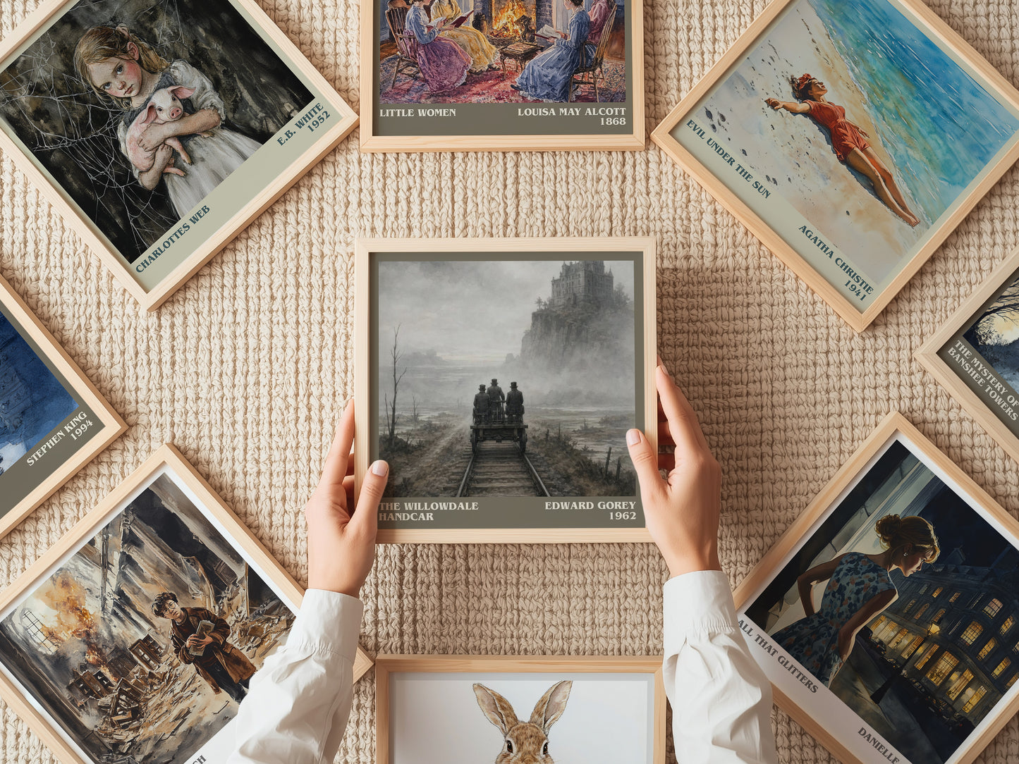The Willowdale Handcar literary book poster framed on wall – childrens wall art