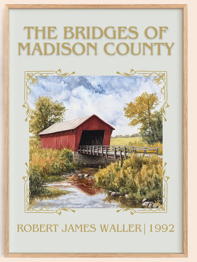 Bridges of Madison County Classic Book Art Print by R. Waller