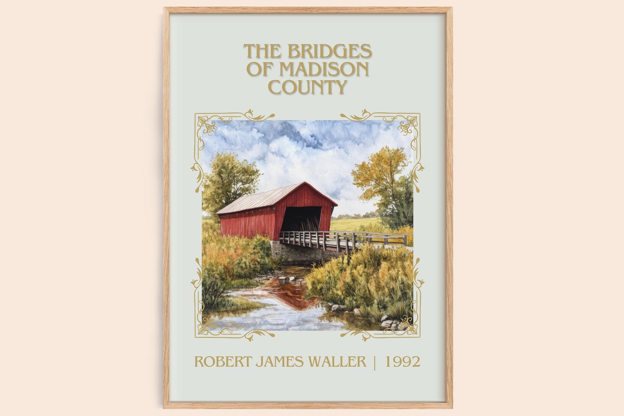 Bridges of Madison County Classic Book Art Print by R. Waller
