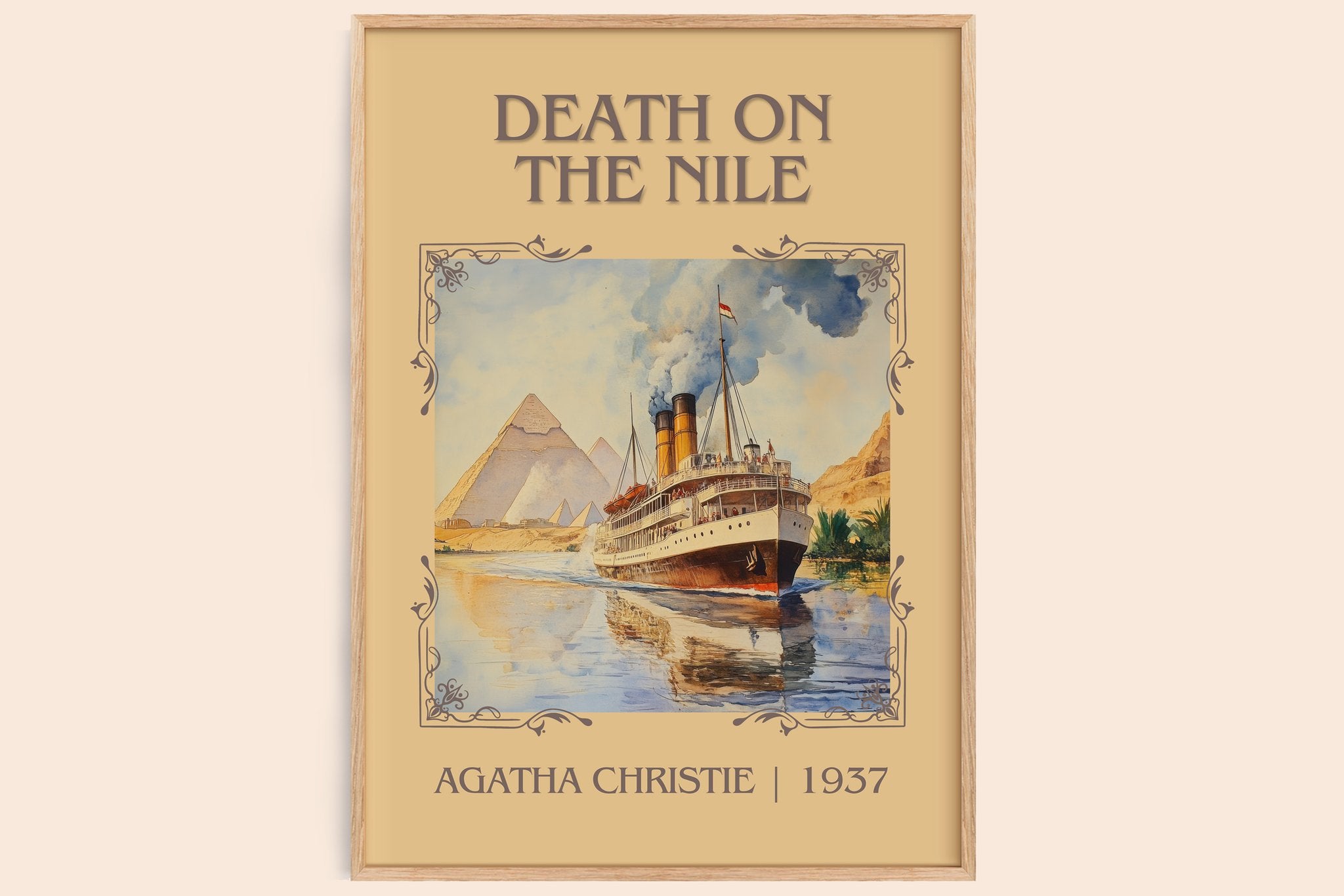 Death on the Nile Classic Book Art Print by Agatha Christie