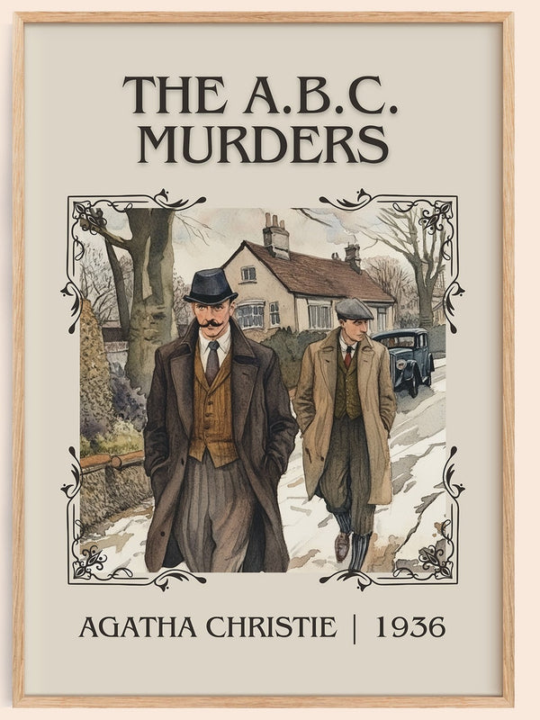 The A.B.C. Murders classic book art book poster by Agatha Christie – framed literary art print