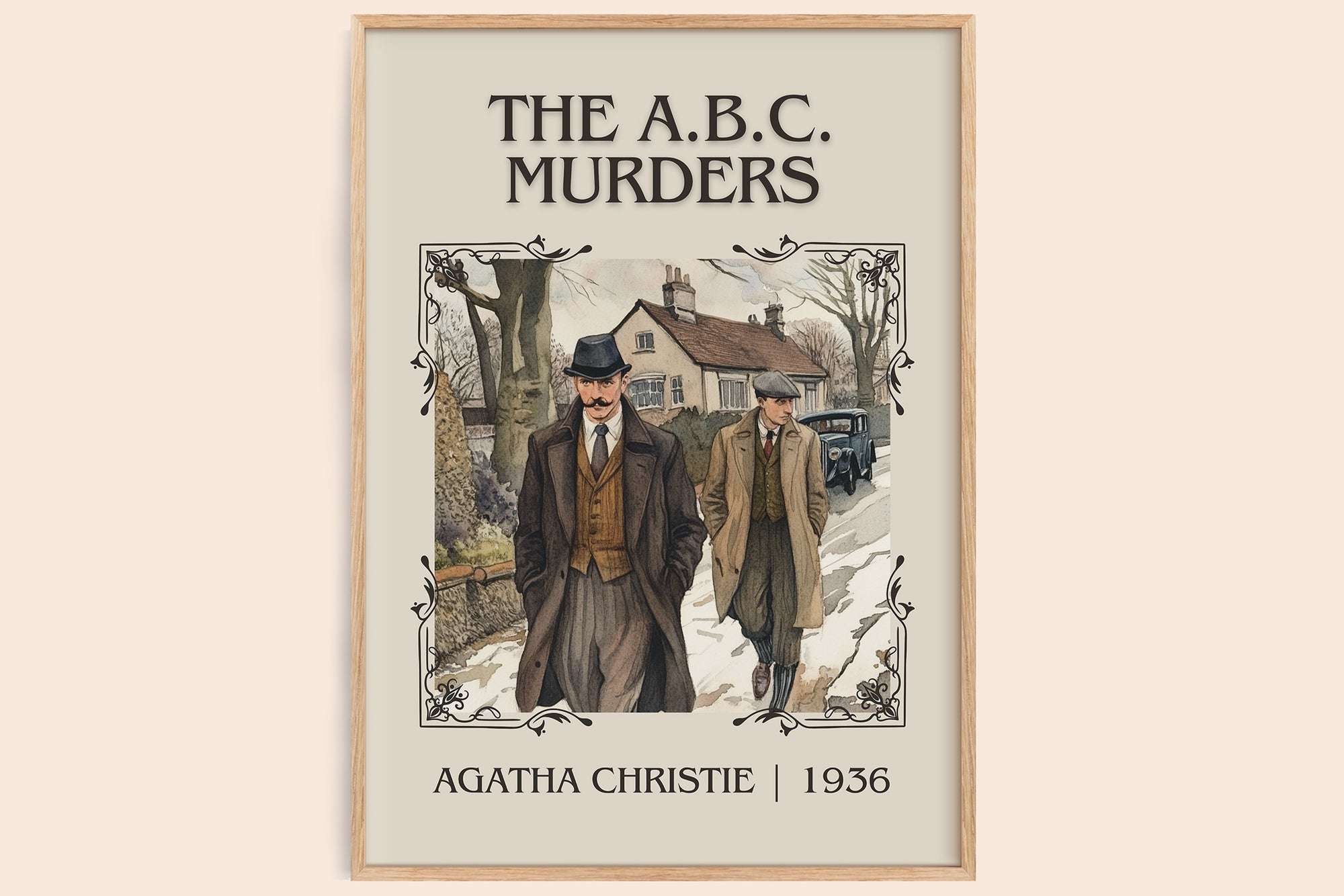 The A.B.C. Murders classic book art book poster by Agatha Christie – framed literary art print