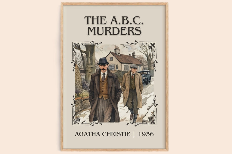 The A.B.C. Murders classic book art book poster by Agatha Christie – framed literary art print