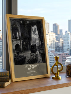 The Beastly Baby book cover poster colour and style options – Edward Gorey book art