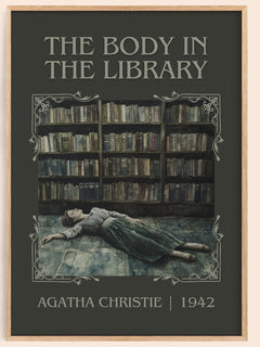 The Body in the Library Classic Book Art Print by Agatha Christie