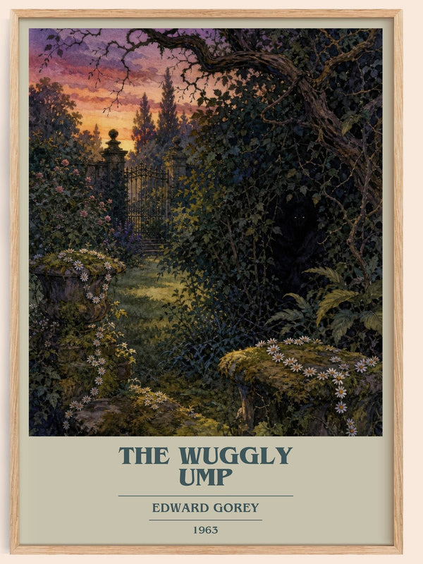 The Wuggly Ump book cover book poster by Edward Gorey – framed literary art print