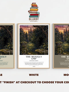 The Wuggly Ump bookish print framed by window – literary home decor