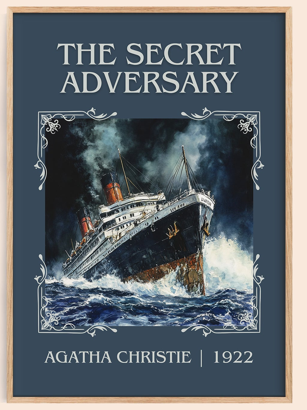 The Secret Adversary classic book art book poster by Agatha Christie – framed literary art print