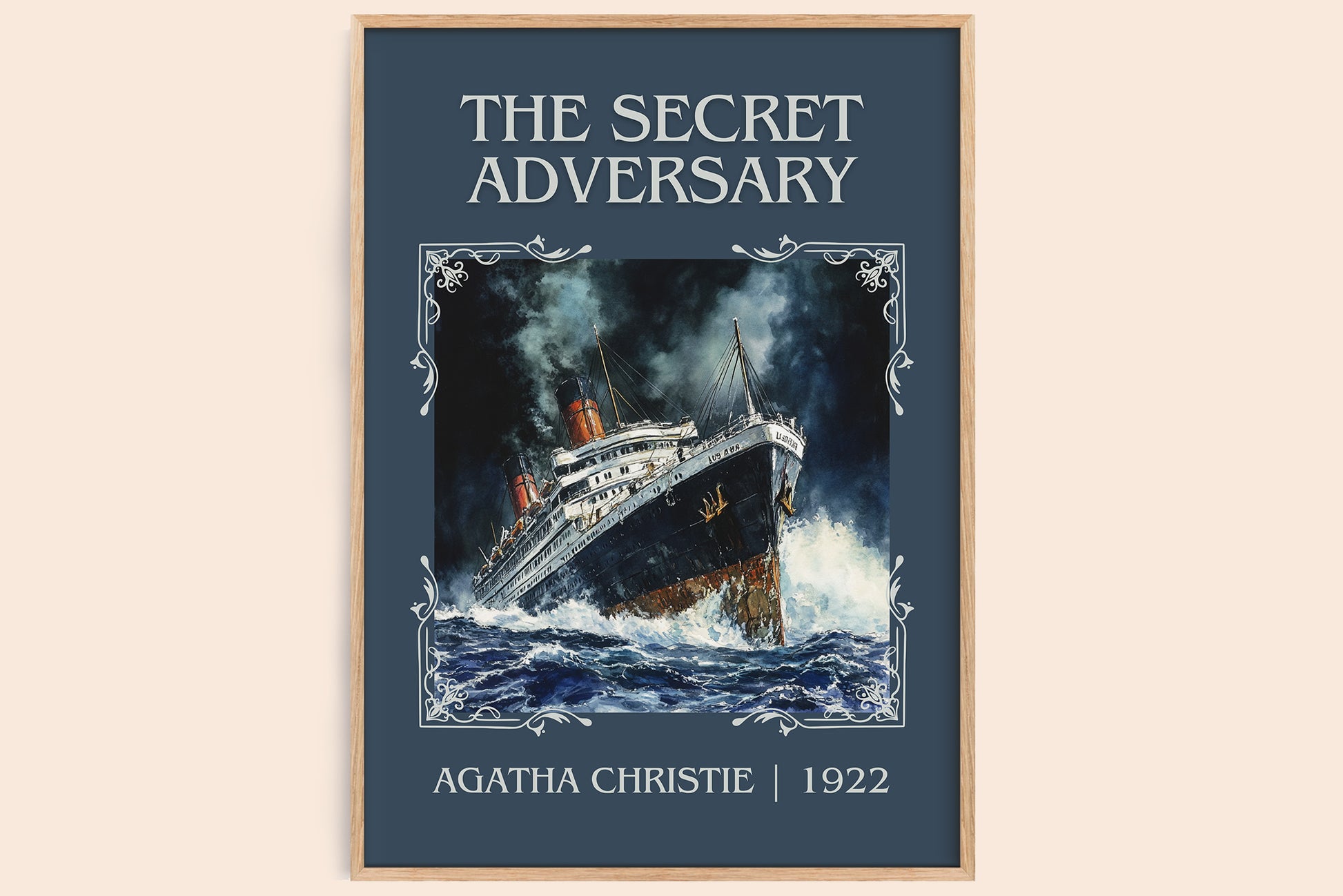 The Secret Adversary classic book art book poster by Agatha Christie – framed literary art print