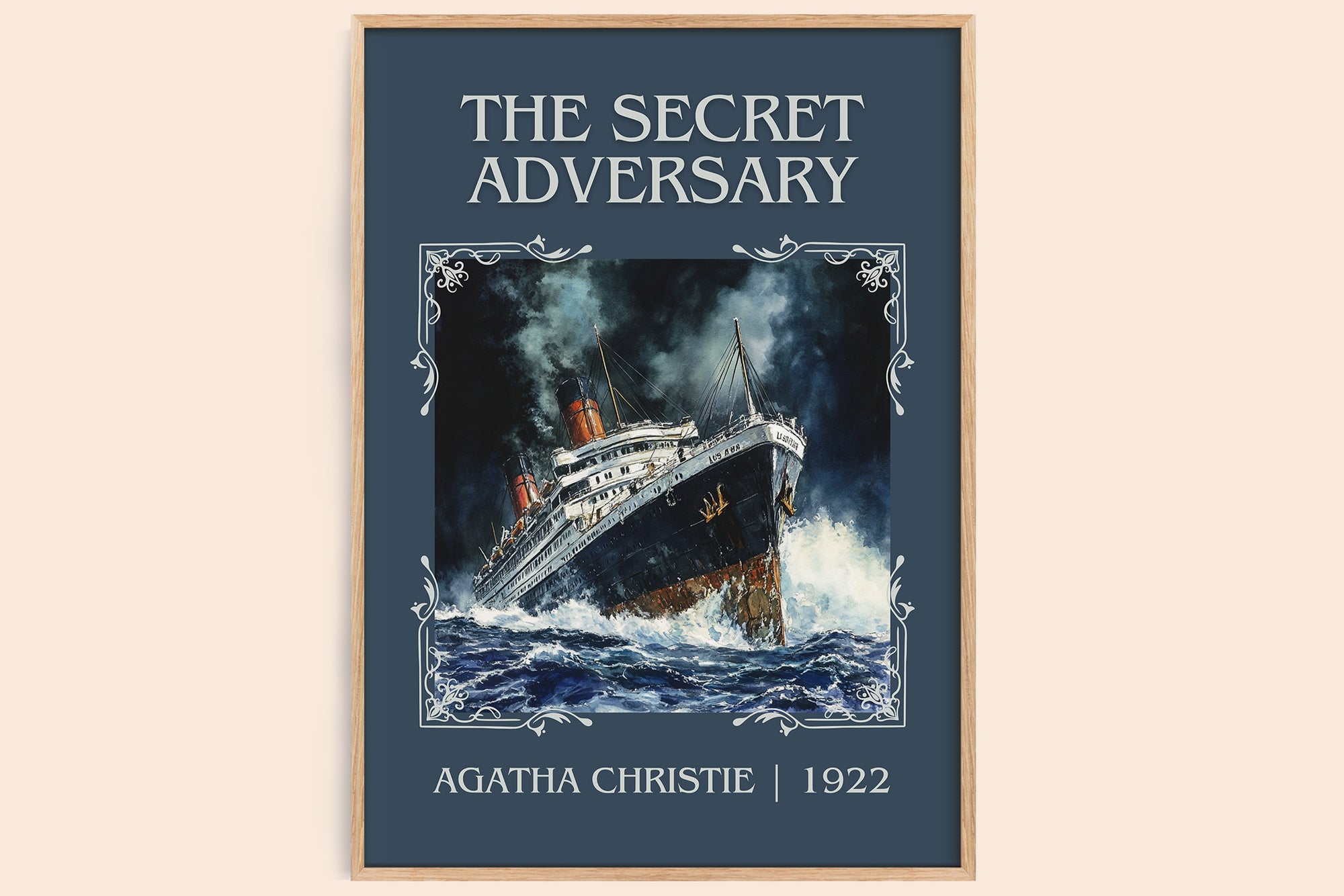 The Secret Adversary classic book art book poster by Agatha Christie – framed literary art print