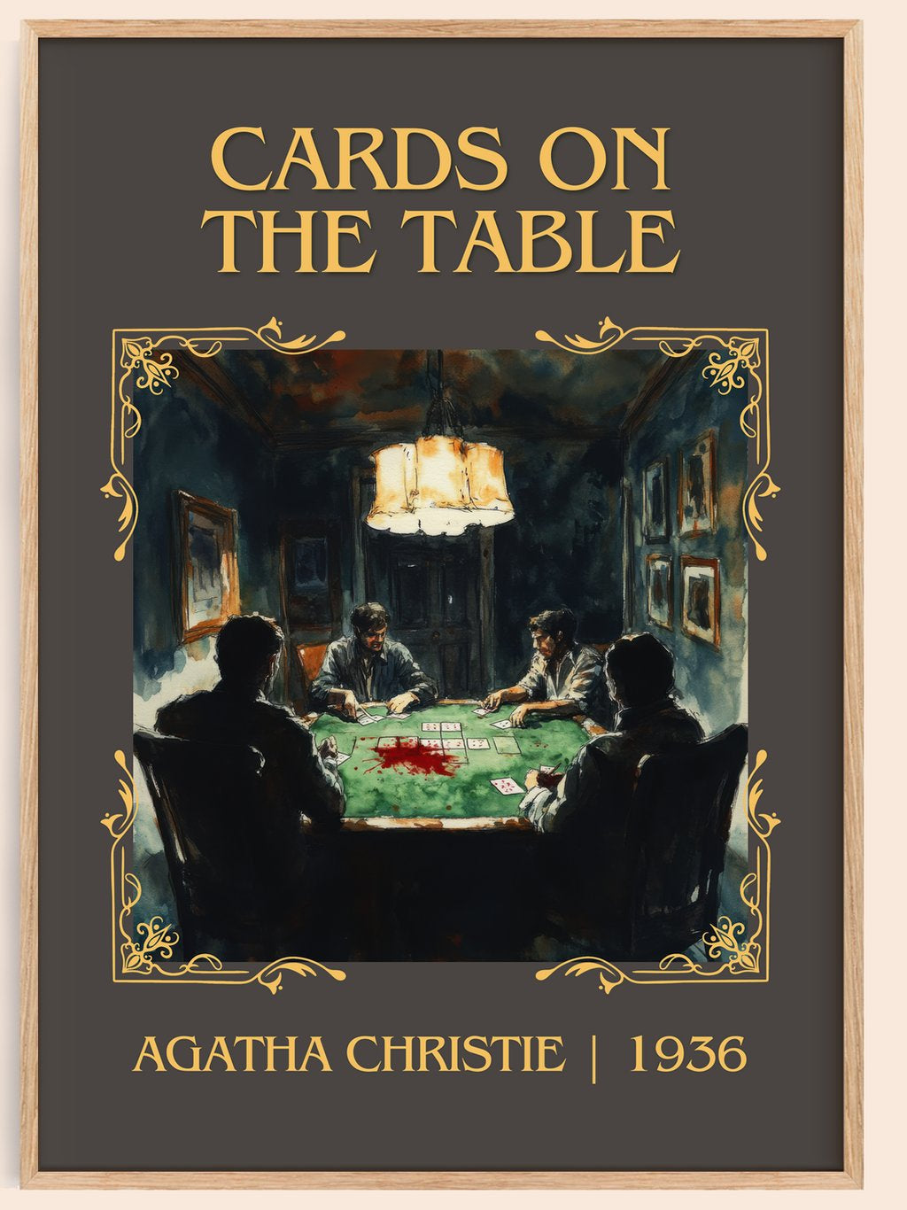 Cards on the Table Classic Book Art Print by Agatha Christie – book poster