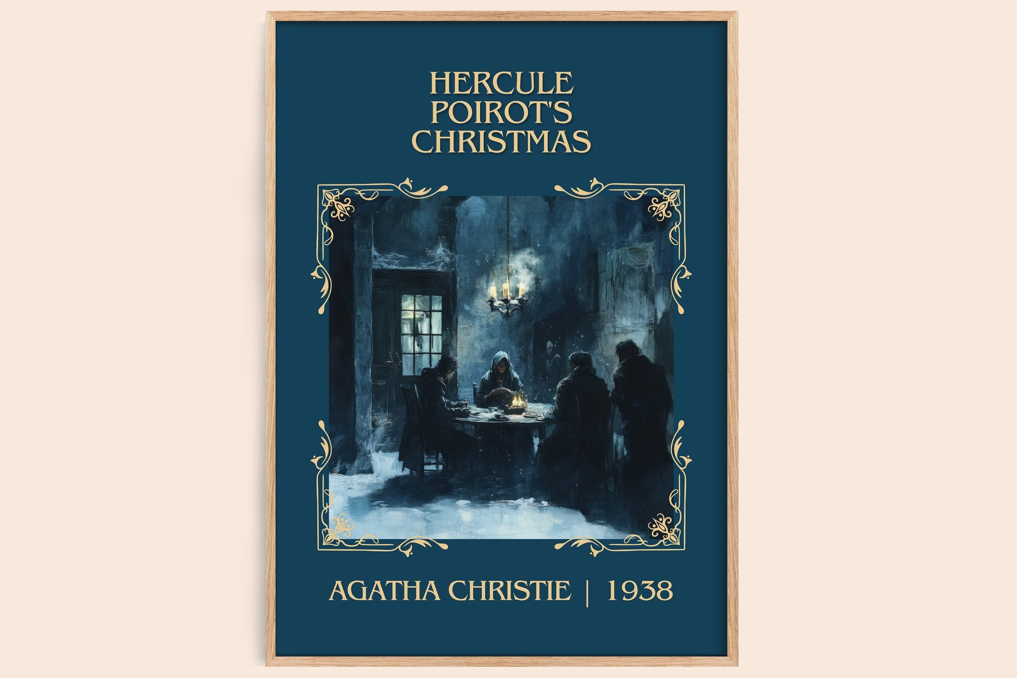 Hercule Poirot's Christmas Classic Book Art Print by Agatha Christie