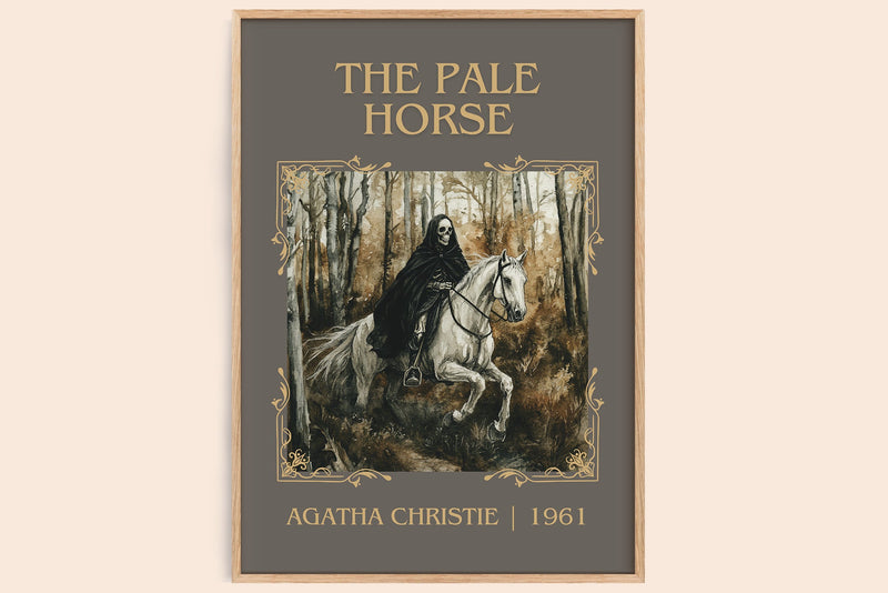 The Pale Horse classic book art book poster by Agatha Christie – framed literary art print
