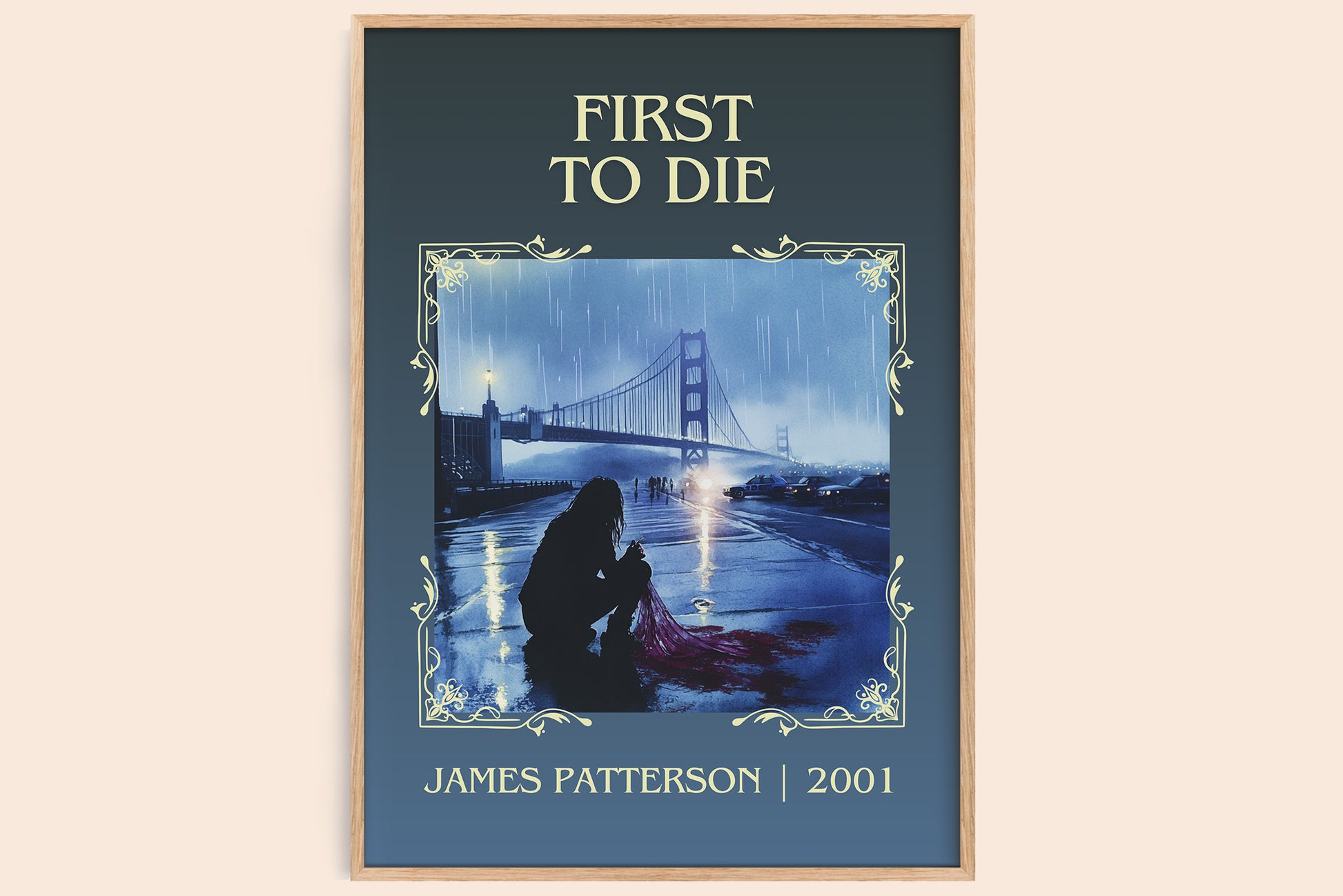 First To Die classic book art book poster by James Patterson – framed literary art print