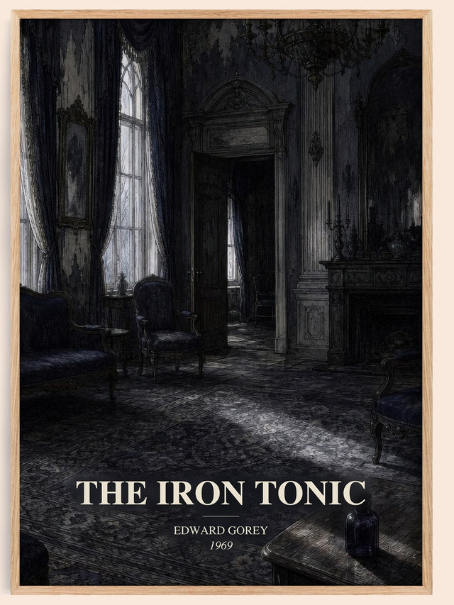 The Iron Tonic Book Watercolour Illustration by Edward Gorey