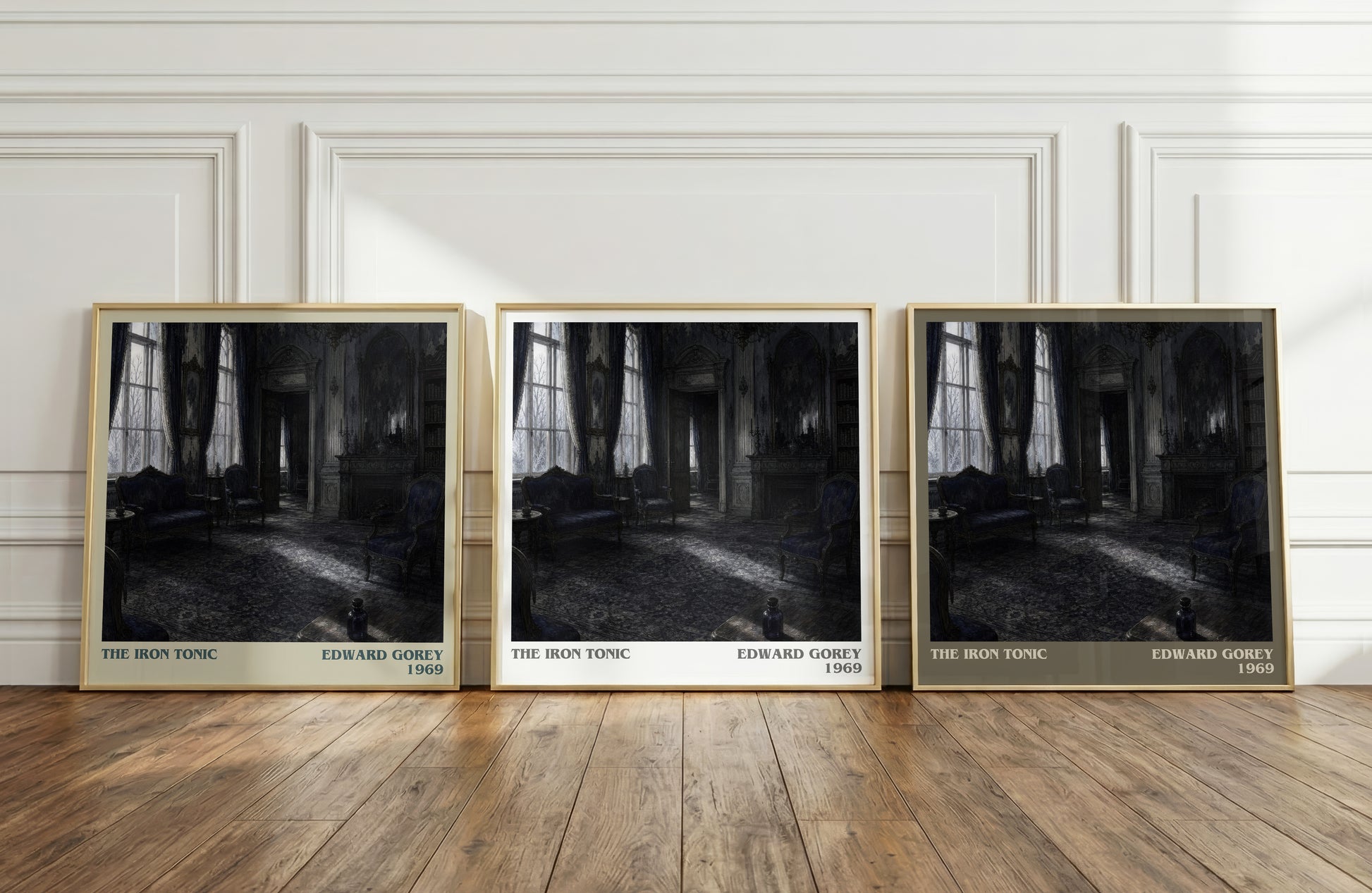 The Iron Tonic literary art print colour and style options – Edward Gorey book art