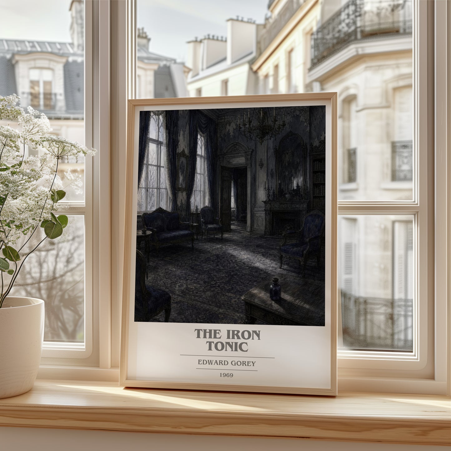 The Iron Tonic book cover poster colour and style options – Edward Gorey book art