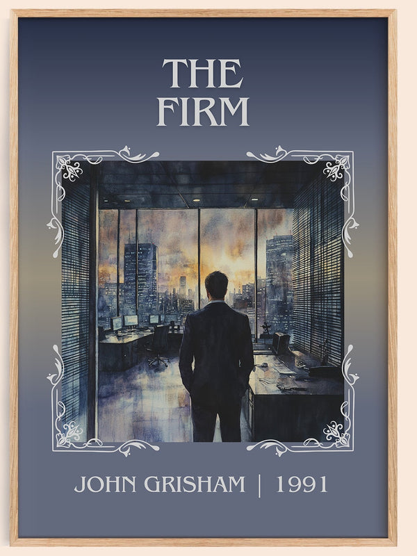 The Firm classic book art book poster by John Grisham – framed literary art print