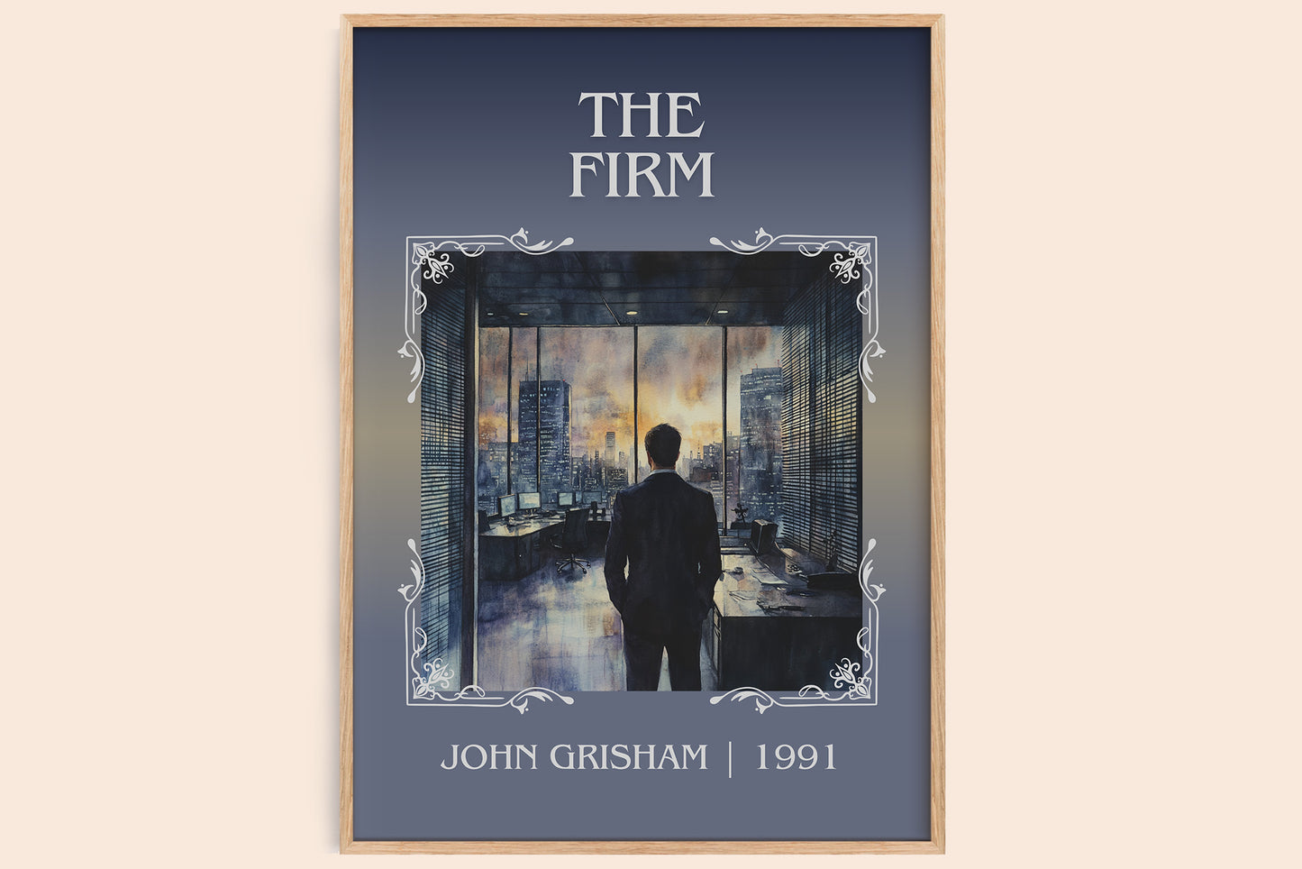 The Firm classic book art book poster by John Grisham – framed literary art print