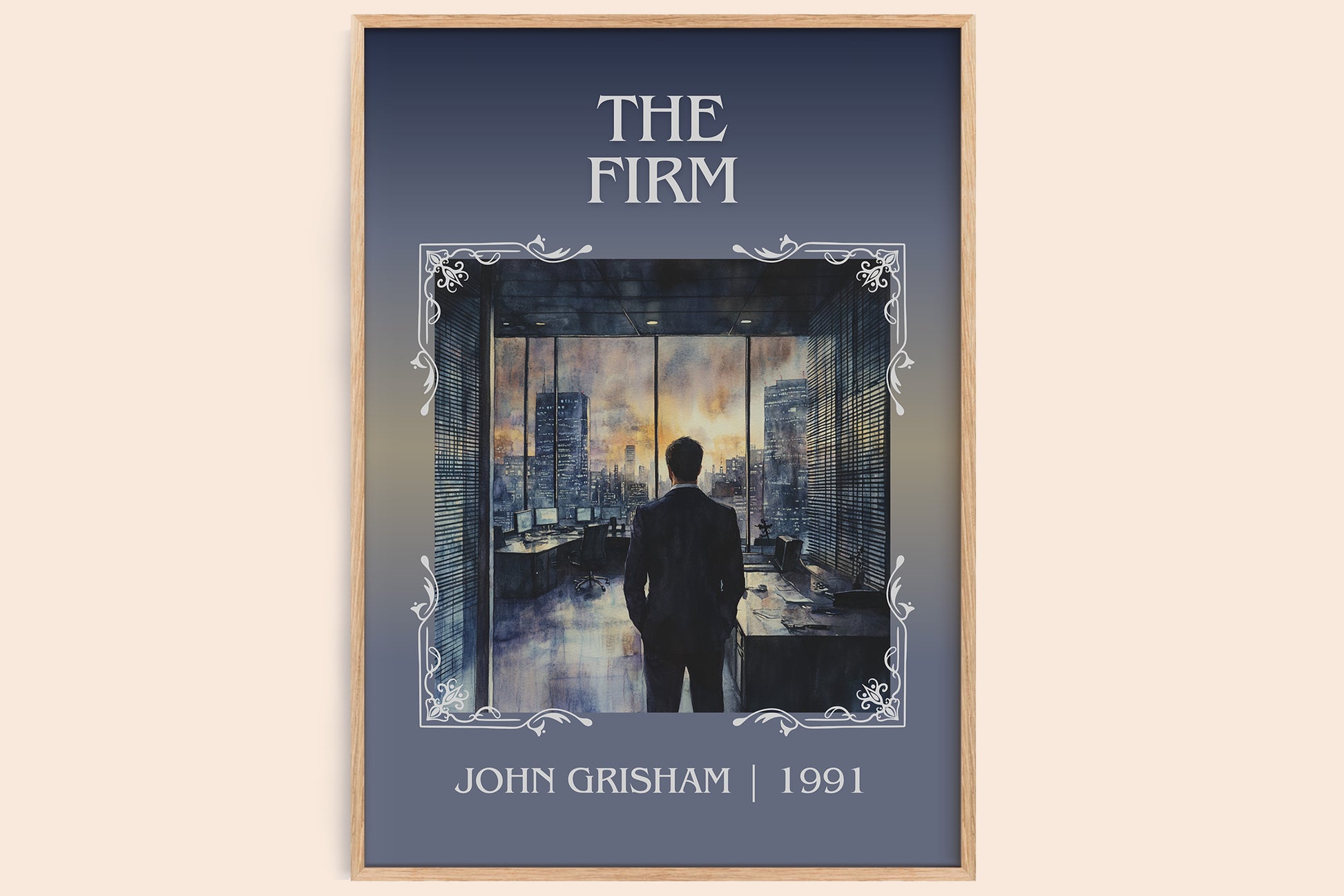 The Firm classic book art book poster by John Grisham – framed literary art print