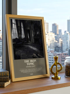 The Iron Tonic bookish poster colour and style options – Edward Gorey book art