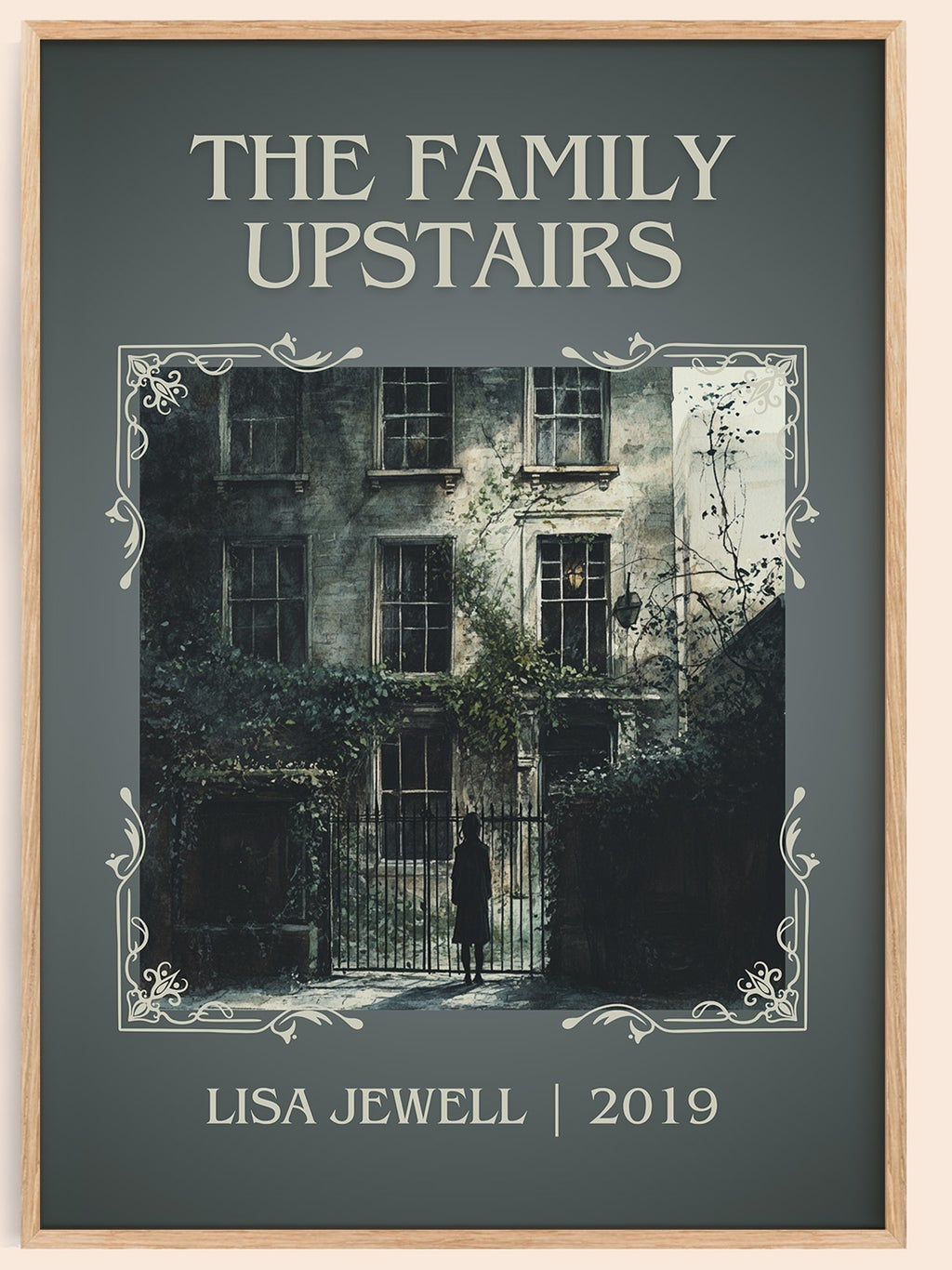 The Family Upstairs classic book art book poster by Lisa Jewell – framed literary art print