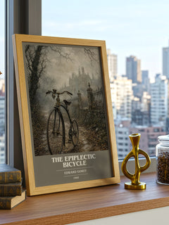 The Epiplectic Bicycle book cover poster colour and style options – Edward Gorey book art