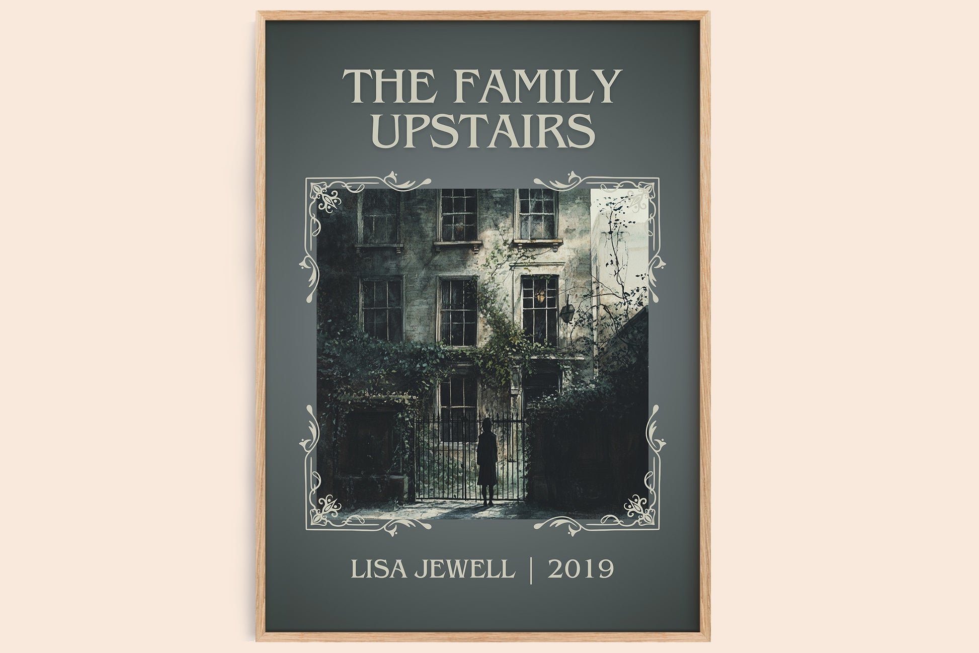 The Family Upstairs classic book art book poster by Lisa Jewell – framed literary art print
