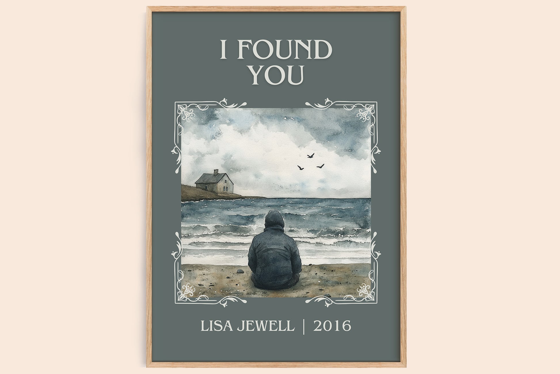 I Found You classic book art book poster by Lisa Jewell – framed literary art print