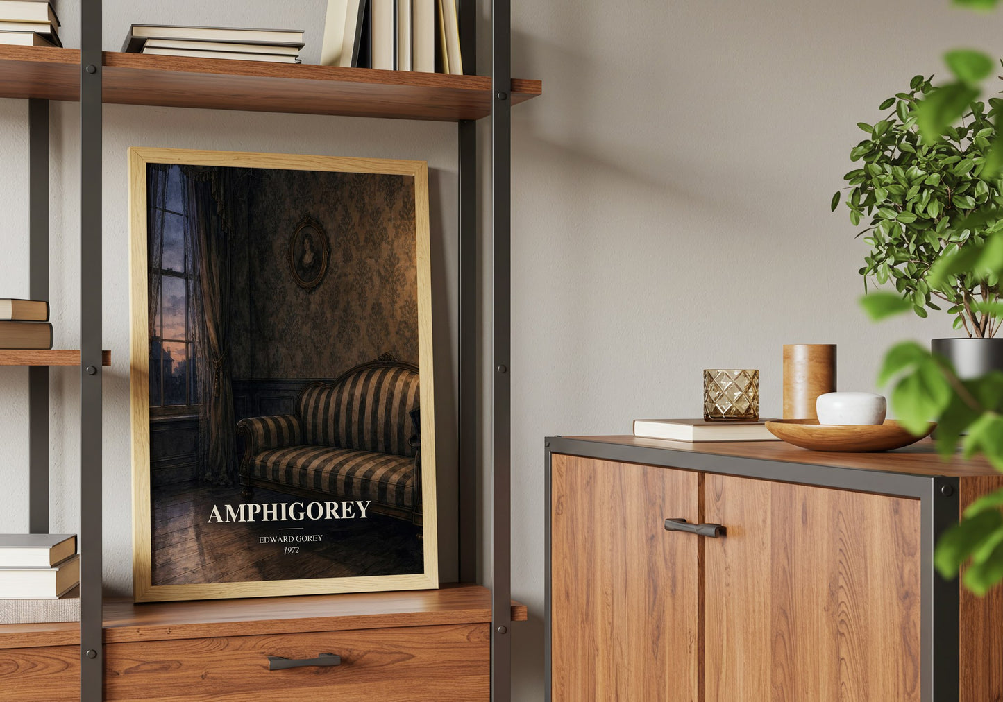 Amphigorey book watercolour illustration paper finish options – matte satin gloss